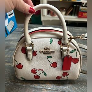 Coach Sydney Satchel Cherry Print
